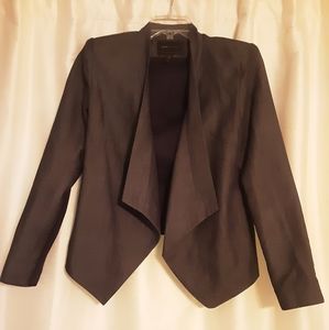BCBGMaxAzria Navy Drape Front Blazer